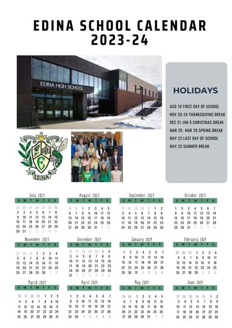 edina spring break|edina school district calendar.